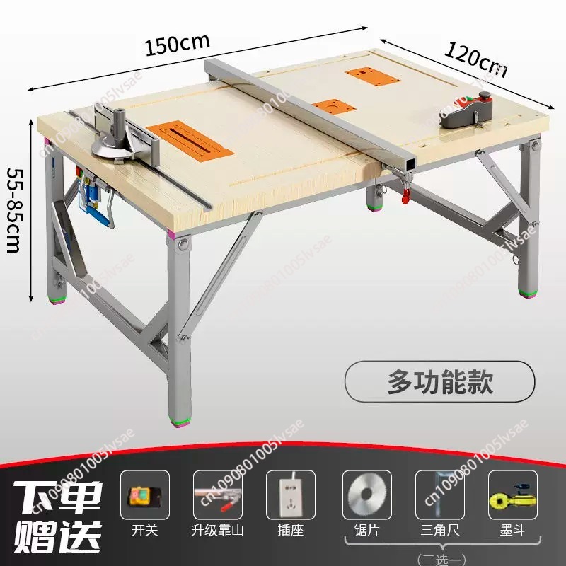 Scroll Saw Bench - Woodworking workbench Multifunctional sliding flip saw