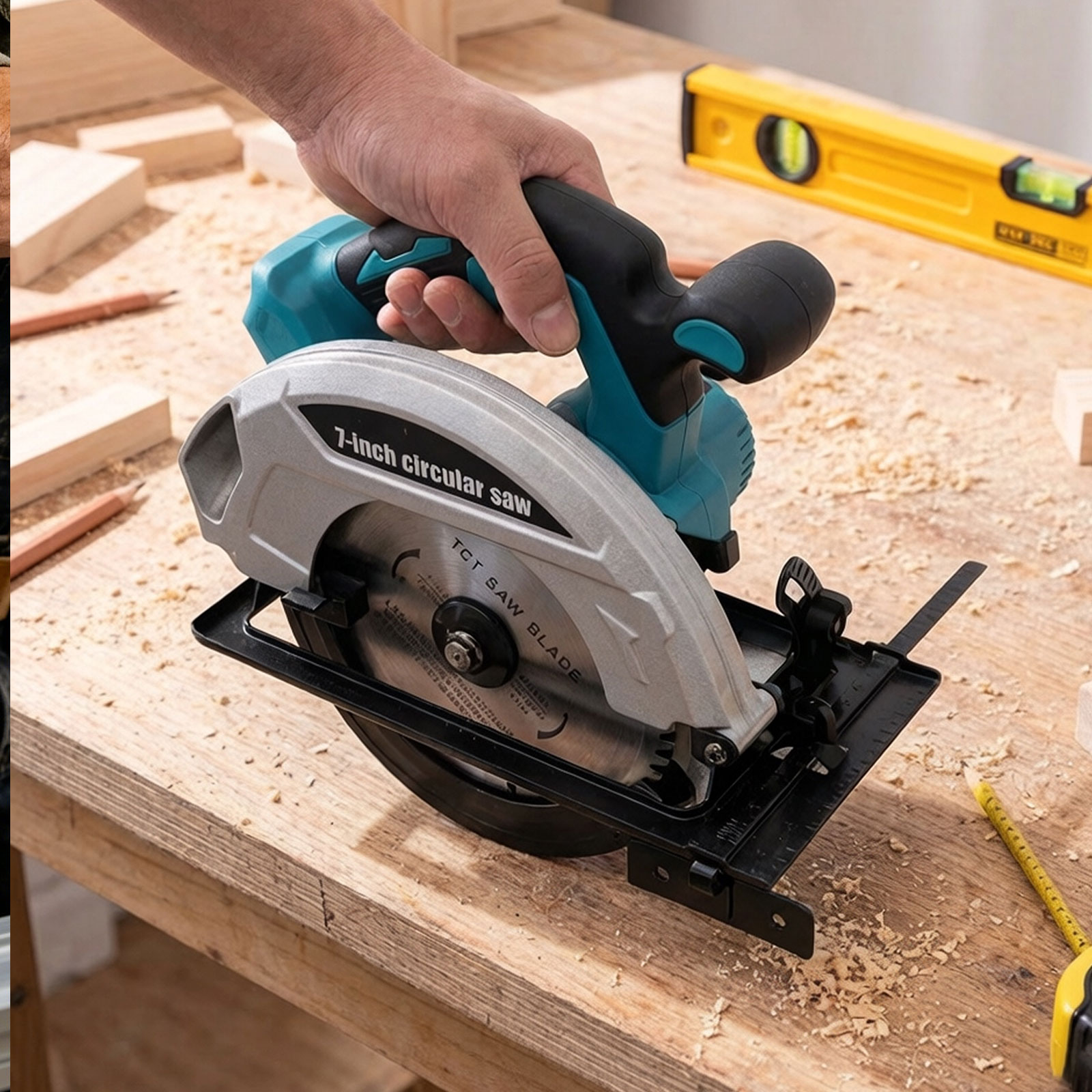 Circular Saw Cordless - New 7Inch 185mm Brushless Electric Circular